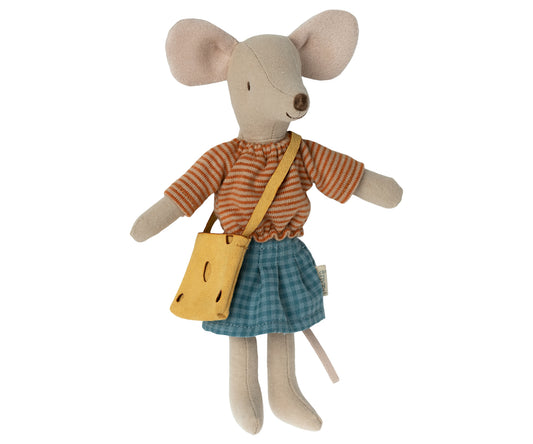 Maileg Mum Mouse, Yellow Bag