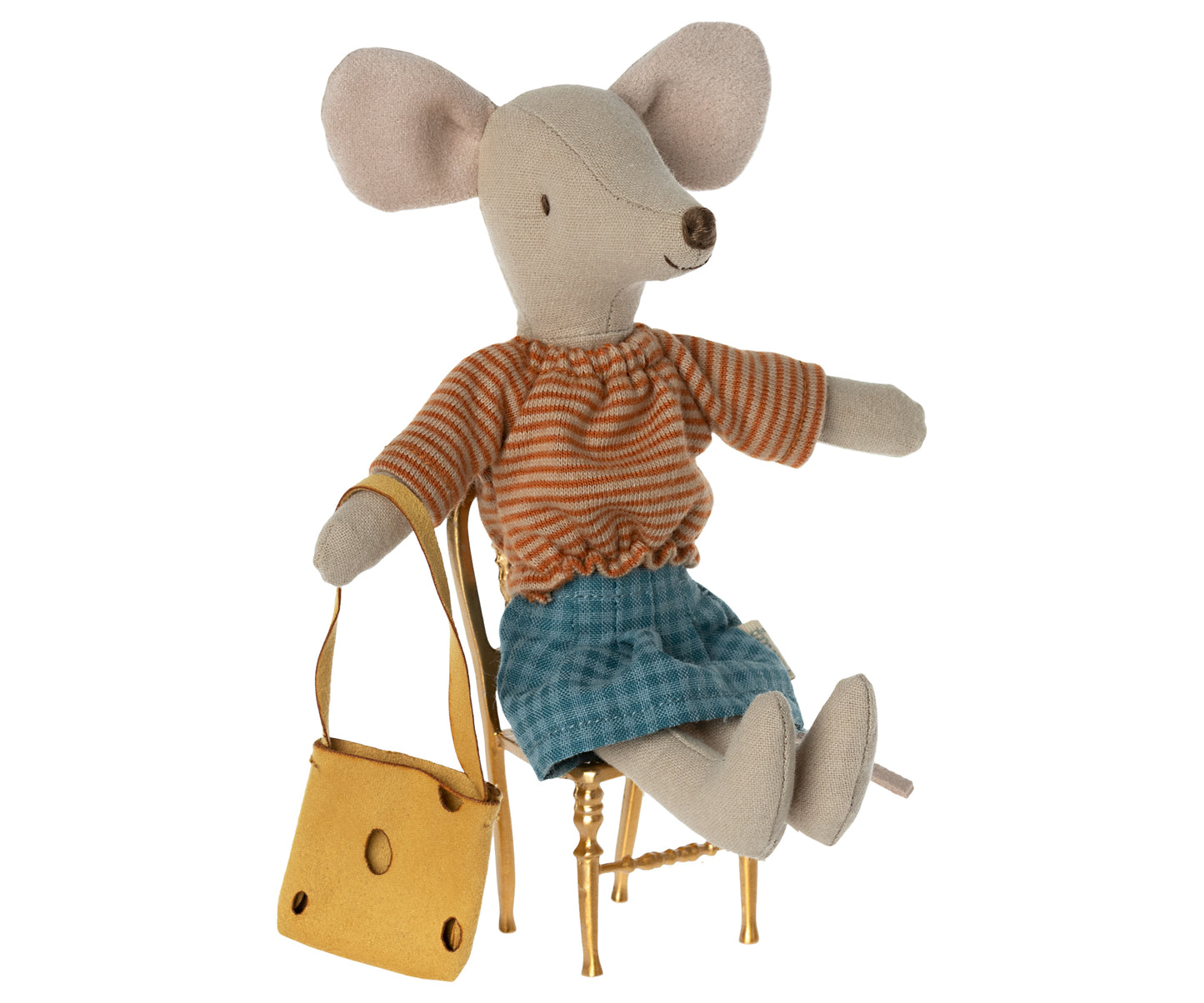 Maileg Mum Mouse, Yellow Bag