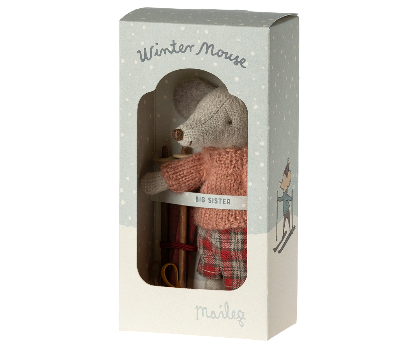 Maileg Winter Mouse with Ski Set, Big Sister