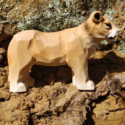 Wudimals Wooden Lioness Animal Toy