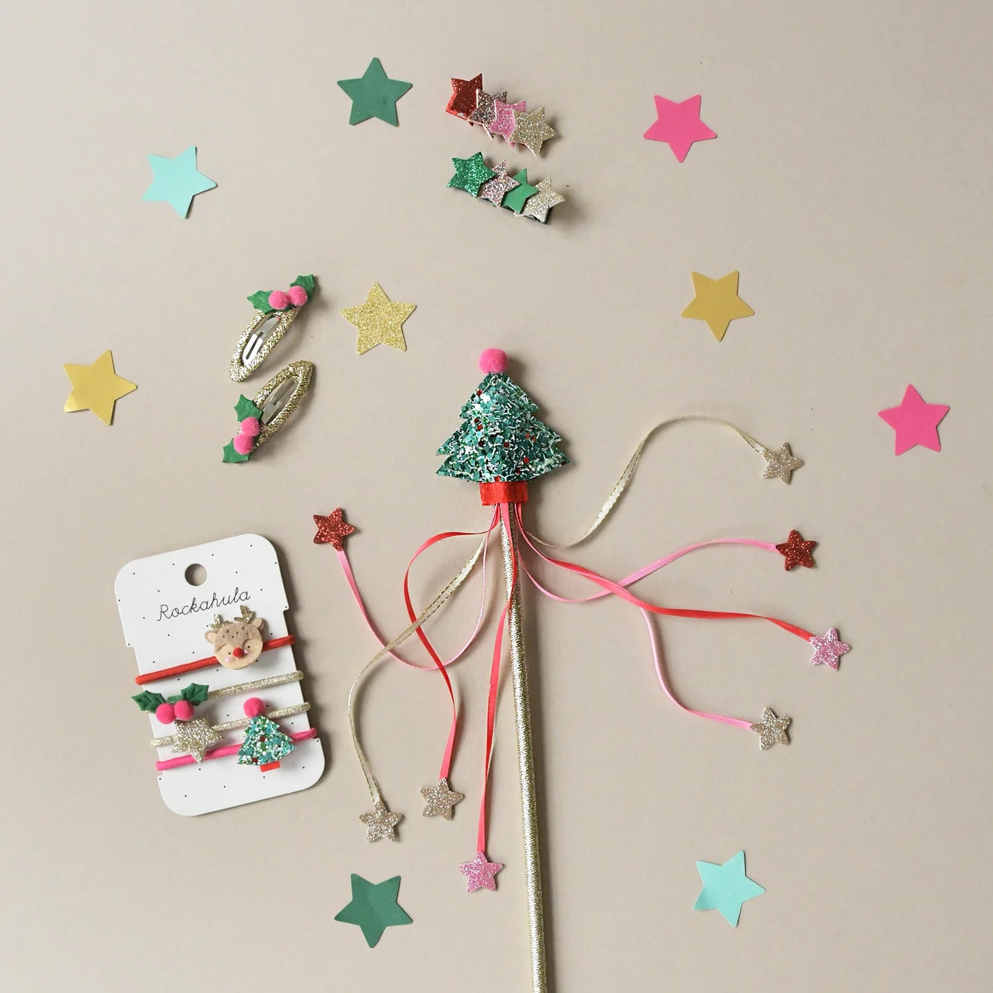 Rockahula Jolly Glitter Star Clips