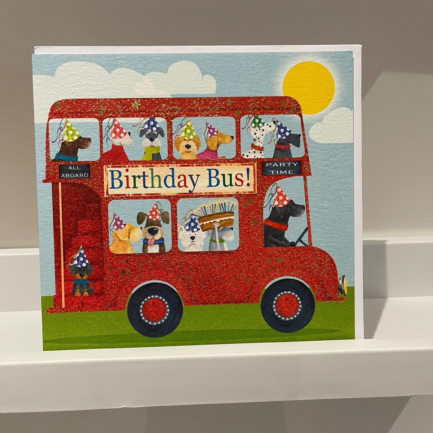 Flamingo Paperie Birthday Bus Greetings Card