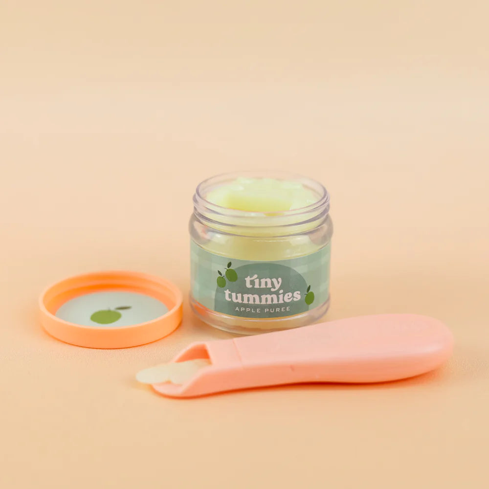 Tiny Harlow Tinny Tummies Apple Puree Food Jar & Spoon Set