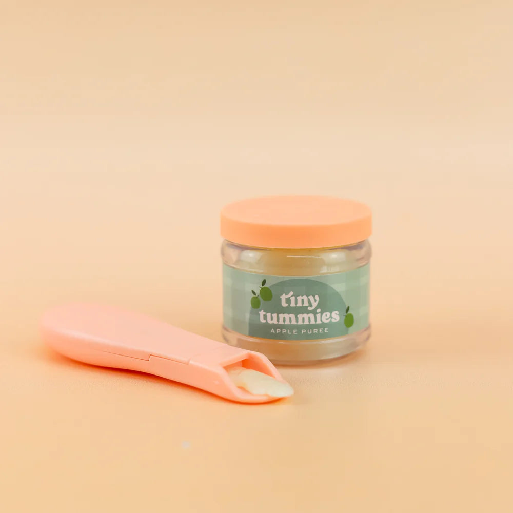 Tiny Harlow Tinny Tummies Apple Puree Food Jar & Spoon Set