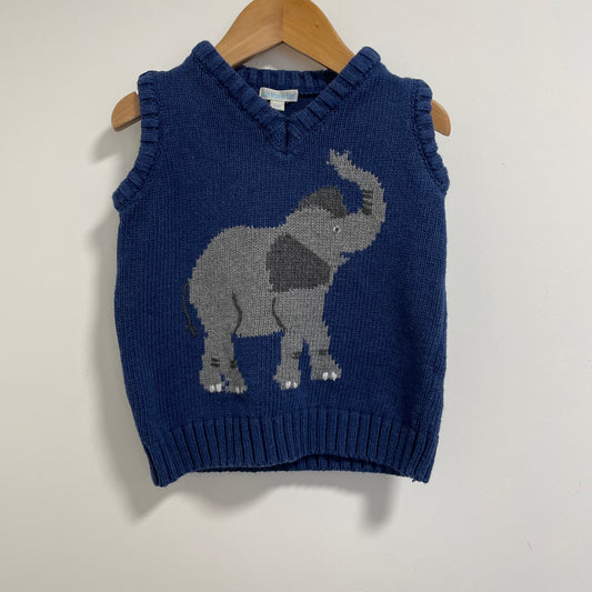 7190309 Jo Jo Maman Bebe Knitted Sleeveless Jumper 2-3yrs