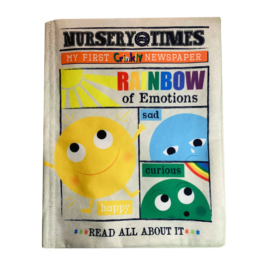 Nursery Times Crinkly Newspaper- Rainbow of Emotions