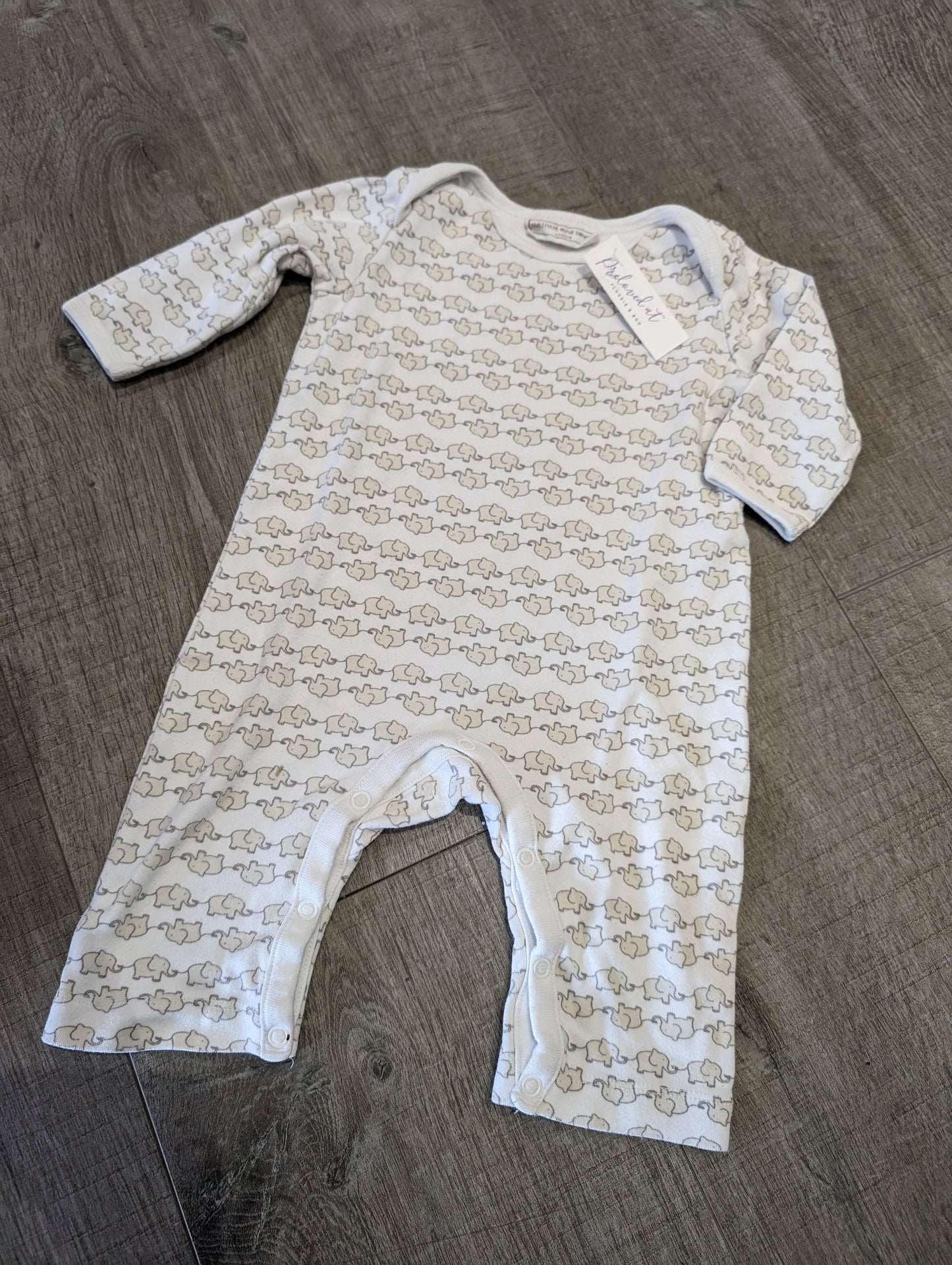 7611210 The Little White Company Sleepsuit 6-9mths