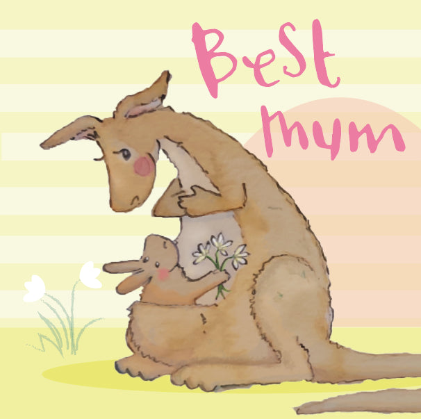 Hanxmade Best Mummy Card- Kangaroo