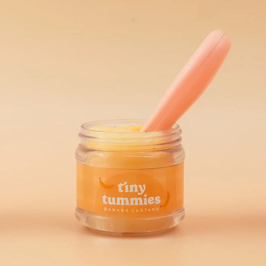 Tiny Harlow Tiny Tummies Banana Custard Food Jar and Spoon Set