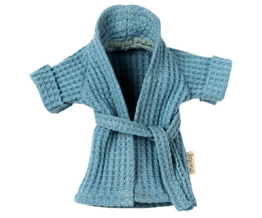 Maileg Clothes, Bathrobe, Dusty Blue