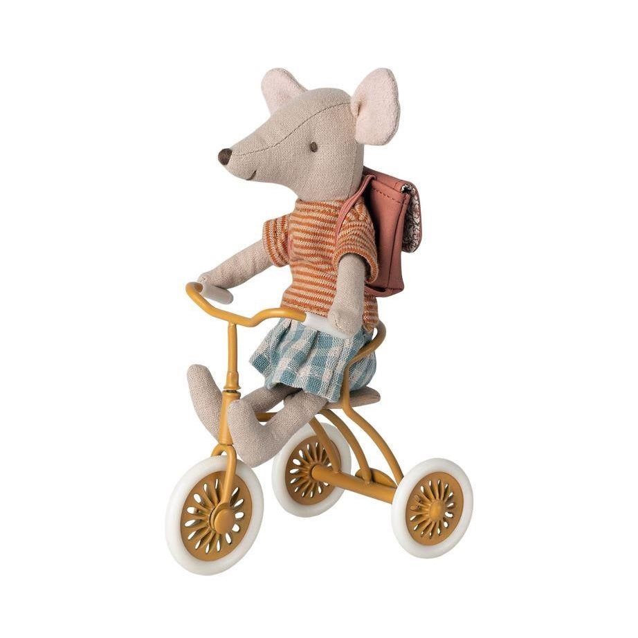 Maileg Abri a Tricycle, Mouse- Ochre