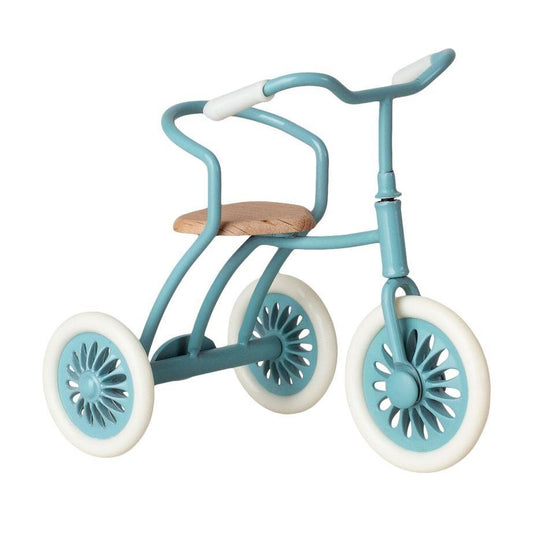 Maileg Abri a Tricycle, Mouse- Petrol Blue