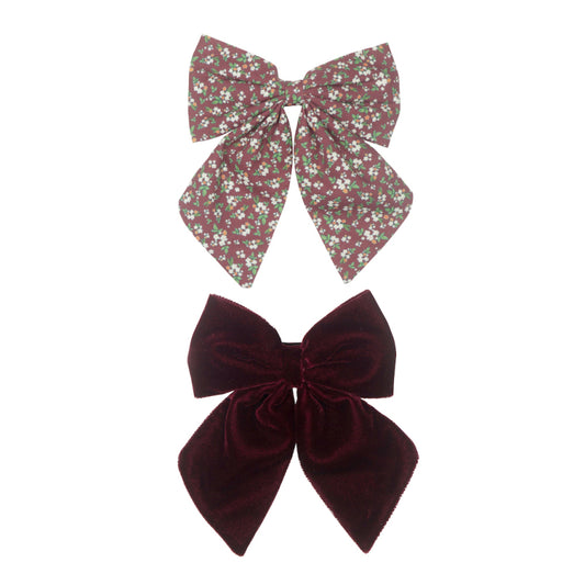 Mimi & Lula Agnes Oversize Bow Pack- Burgundy