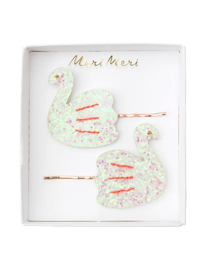 Meri Meri Glitter Swan Hair Clips