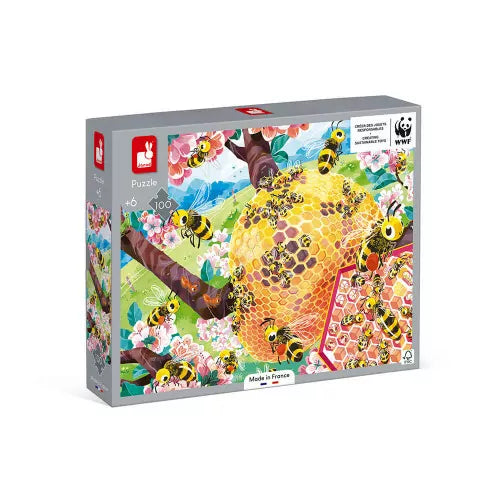 Janod WWF Bee Life Puzzle- 100pcs