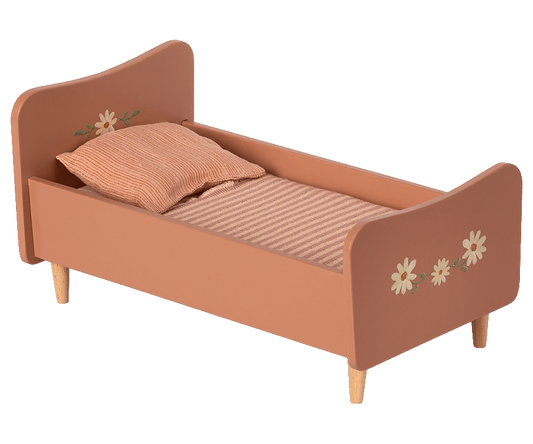 Maileg Wooden Bed, Mini- Rose