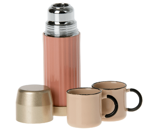 Maileg Thermos & Cups- Soft Coral