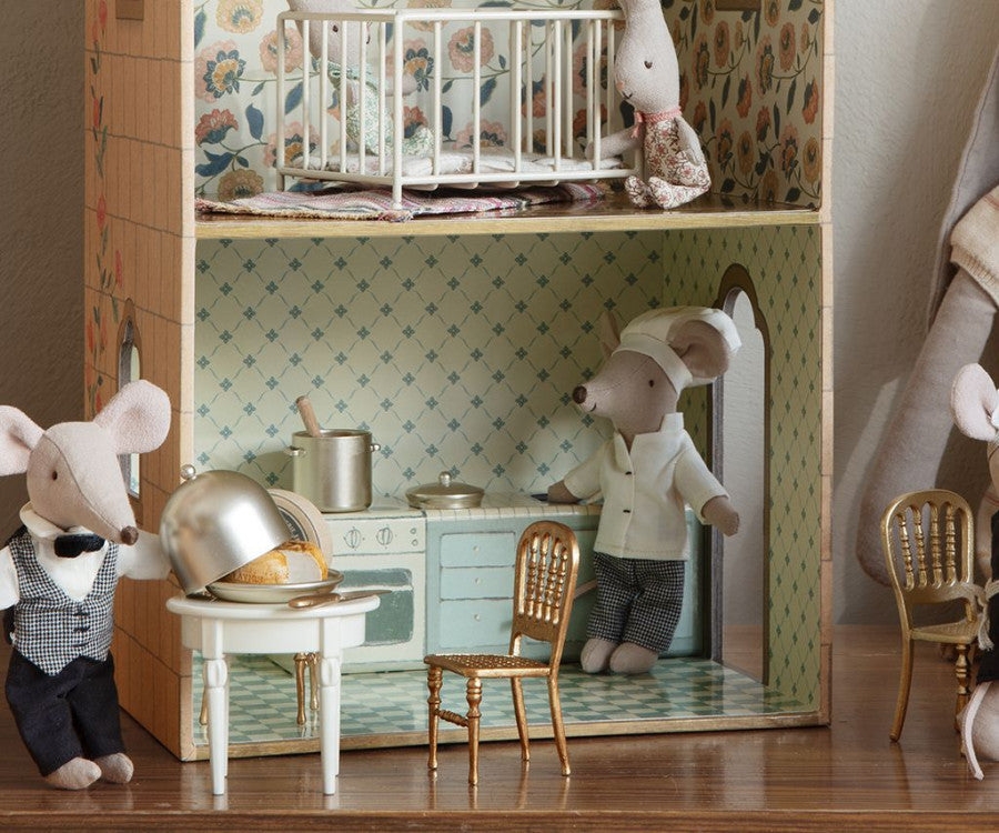 Maileg Chef Mouse w soup pot and spoon
