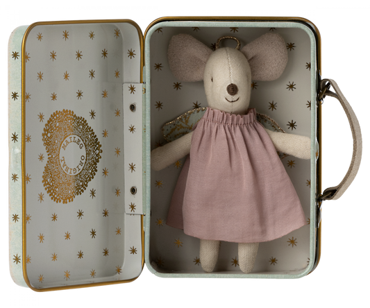 Maileg Angel Mouse in Suitcase