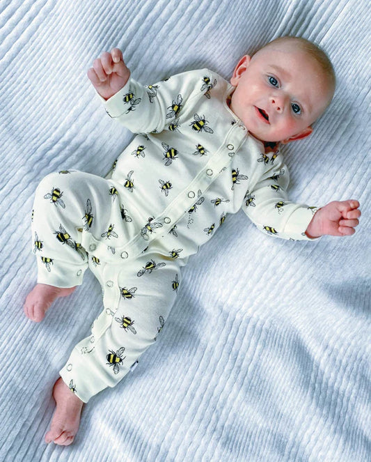 MAI Clothing White Tailed Bumble Bee Romper